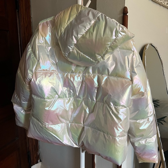 NWT Opalescent J CREW unicorn puffer XL - Picture 3 of 4
